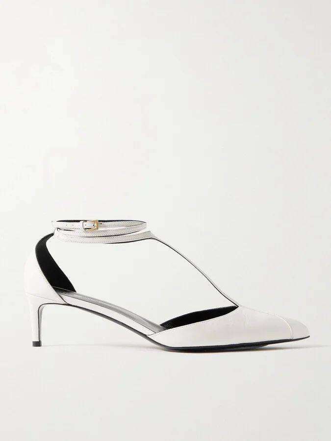 KHAITE - Mia Leather Pumps - White