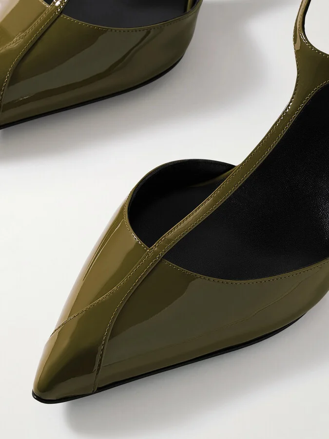 KHAITE - Mia Patent-leather Pumps - Green - Image 4