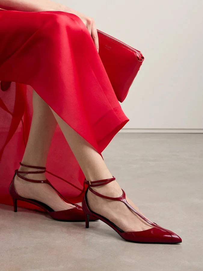 KHAITE - Mia Patent-leather Pumps - Red - Image 2