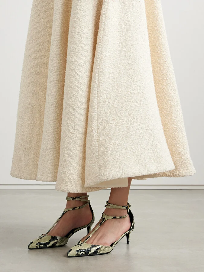 KHAITE - Mia Snake-effect Leather Pumps - Animal print - Image 2