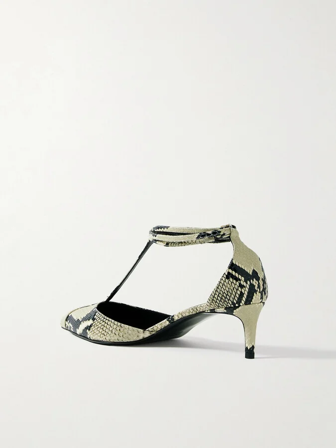 KHAITE - Mia Snake-effect Leather Pumps - Animal print - Image 3