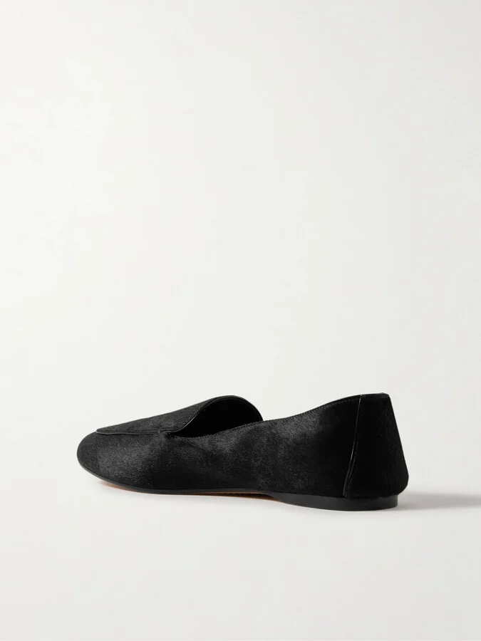 KHAITE - Monroe Calf Hair Loafers - Black - Image 3