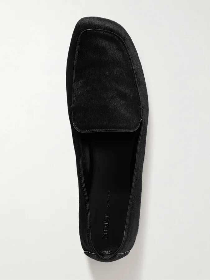 KHAITE - Monroe Calf Hair Loafers - Black - Image 5