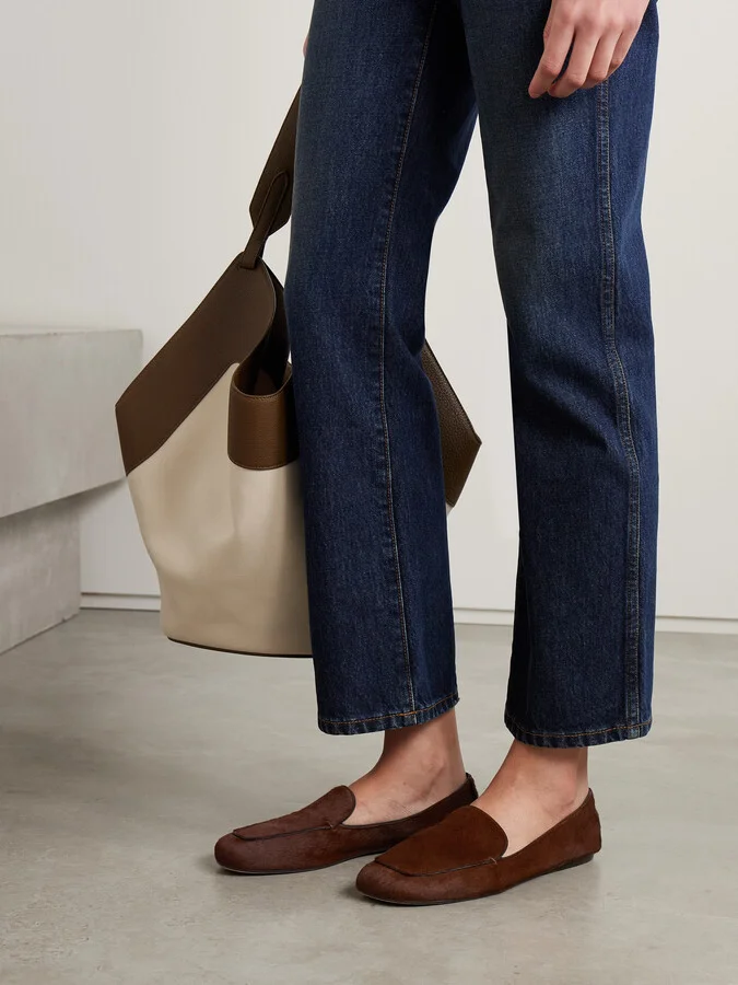 KHAITE - Monroe Calf Hair Loafers - Brown - Image 2