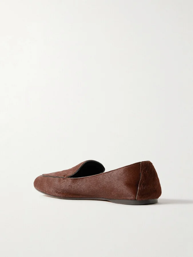 KHAITE - Monroe Calf Hair Loafers - Brown - Image 3