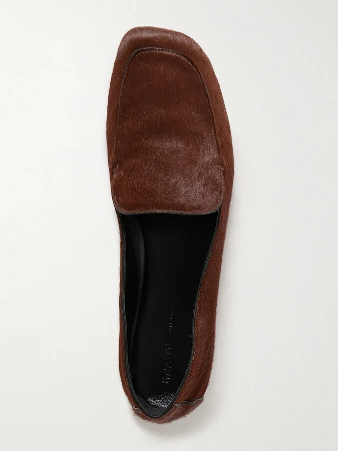 KHAITE - Monroe Calf Hair Loafers - Brown - Image 5