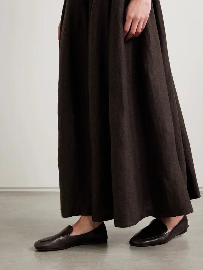 KHAITE - Monroe Leather Loafers - Brown - Image 2