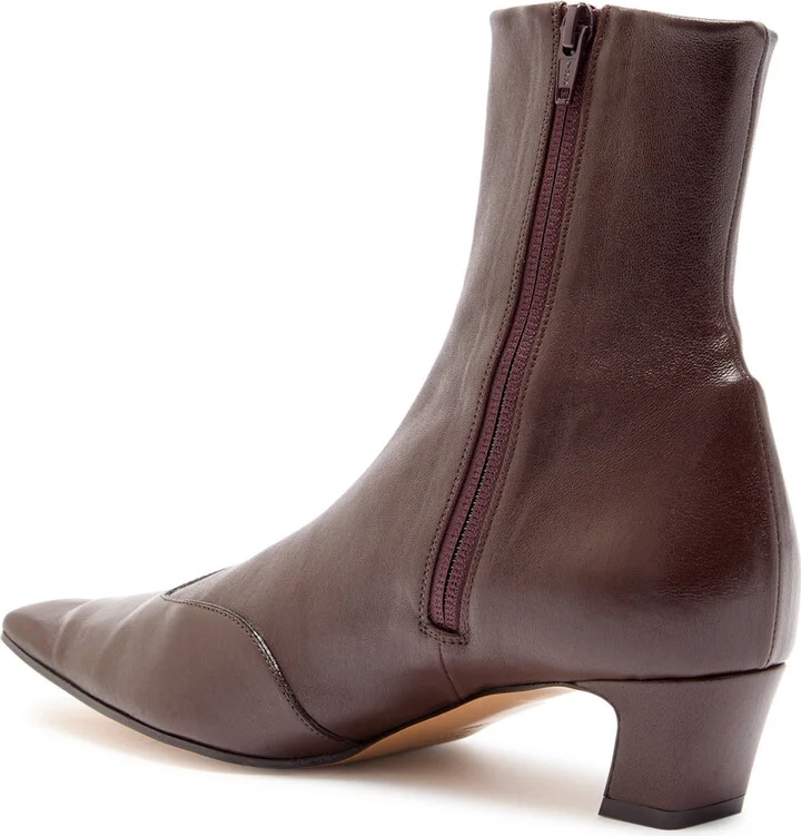 Khaite Nevada 40 Leather Ankle Boots - Image 2
