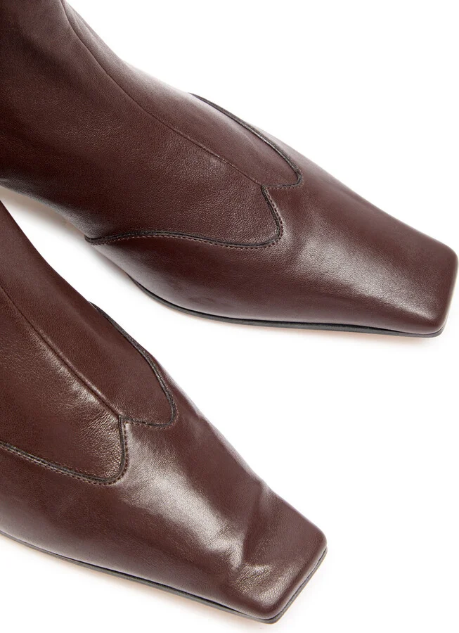 Khaite Nevada 40 Leather Ankle Boots - Image 3