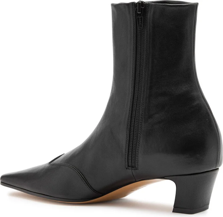 Khaite Nevada 40 Leather Ankle Boots - Image 7