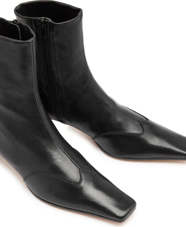 Khaite Nevada 40 Leather Ankle Boots - Image 8