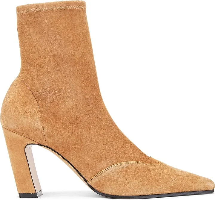 KHAITE Nevada 85 Ankle Stretch Boot in Tan