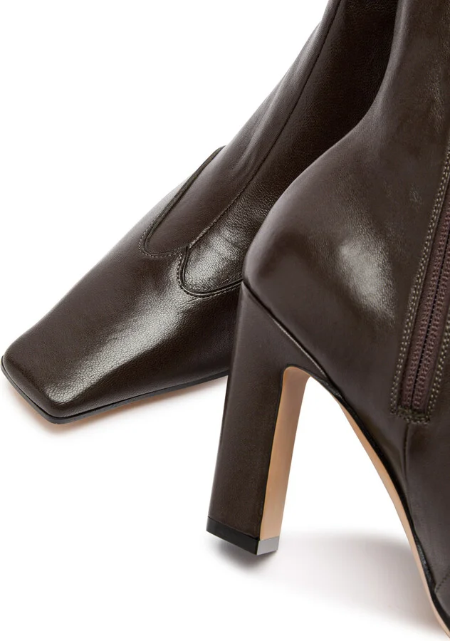 Khaite Nevada 85 Leather Ankle Boots - Image 8