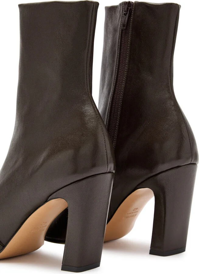 Khaite Nevada 85 Leather Ankle Boots - Image 9