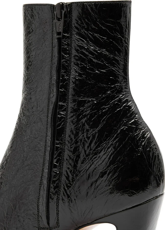 Khaite Nevada 85 Patent Leather Ankle Boots - Image 4