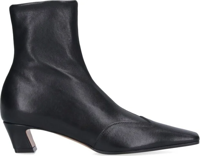 Khaite Nevada Almond Toe Ankle Boots