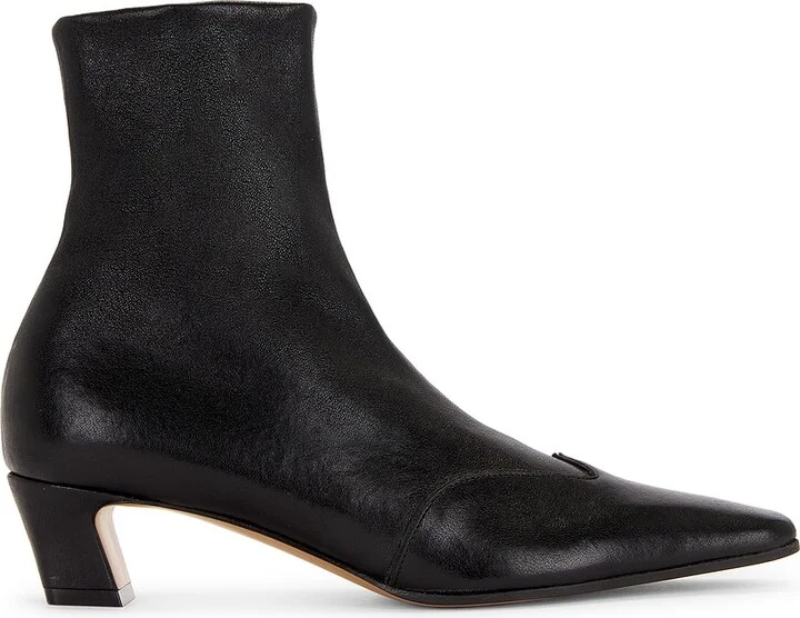 KHAITE Nevada Ankle Stretch 40 Boot in Black