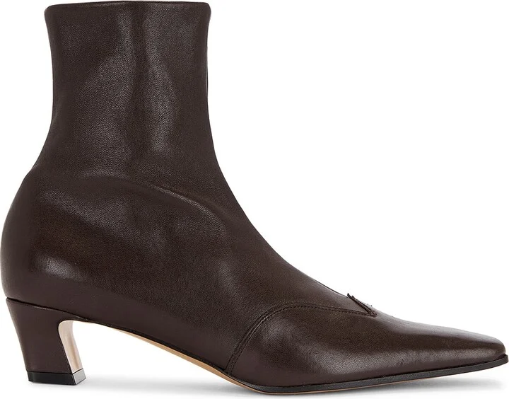 KHAITE Nevada Ankle Stretch 40 Boot in Brown