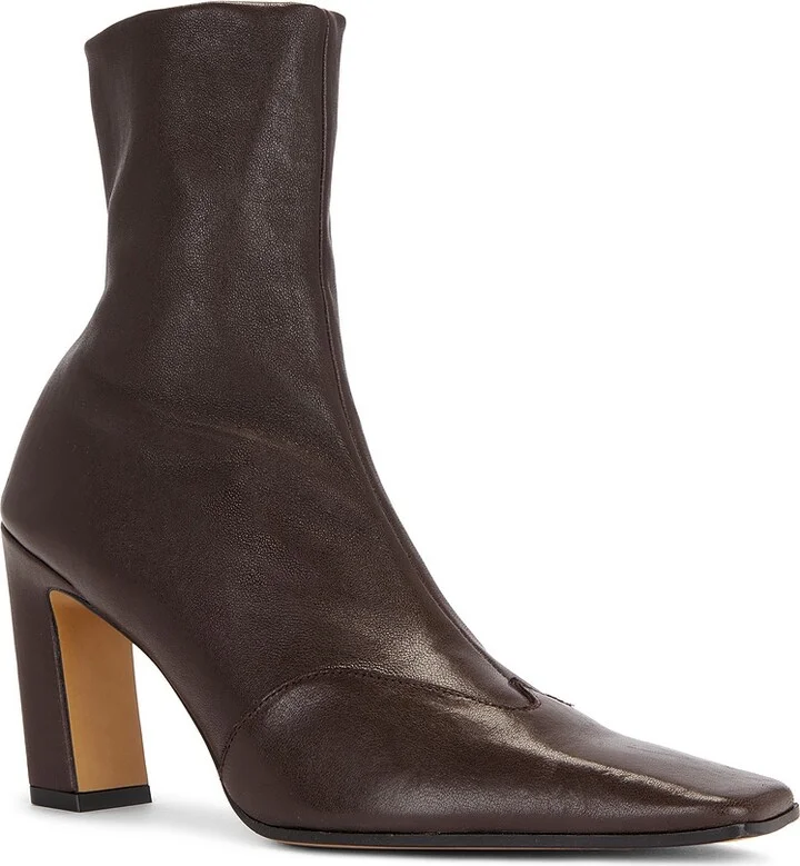 KHAITE Nevada Ankle Stretch 85 Boot in Brown - Image 2