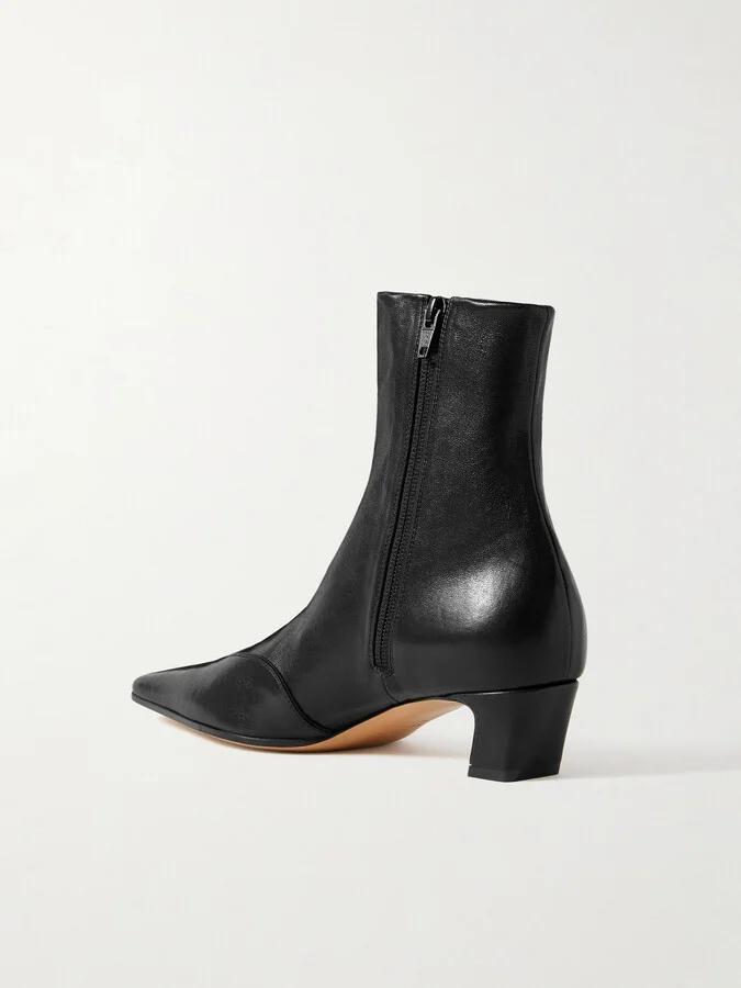KHAITE - Nevada Leather Ankle Boots - Black - Image 3