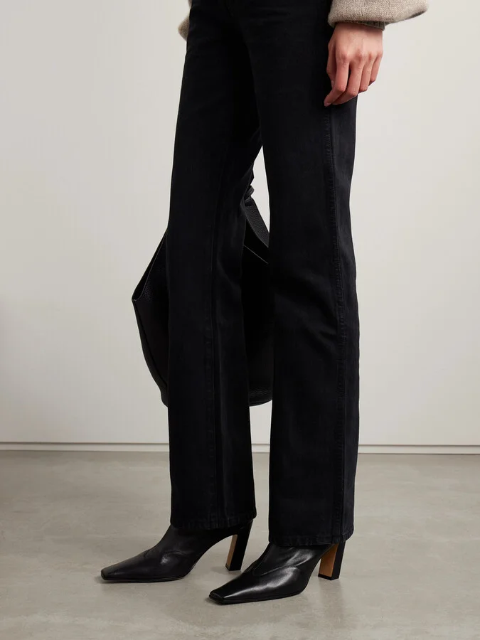 KHAITE - Nevada Leather Ankle Boots - Black - Image 2