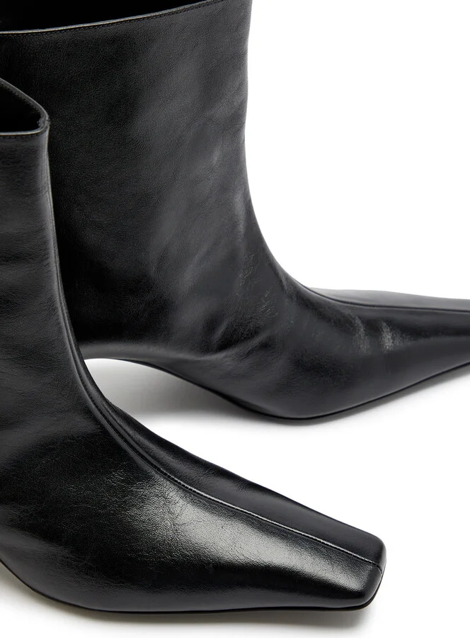 Khaite Ona 55 Leather Ankle Boots - Image 3