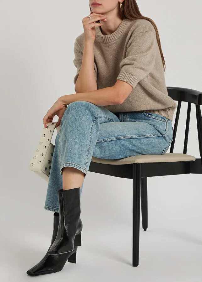 Khaite Ona 55 Leather Ankle Boots - Image 5