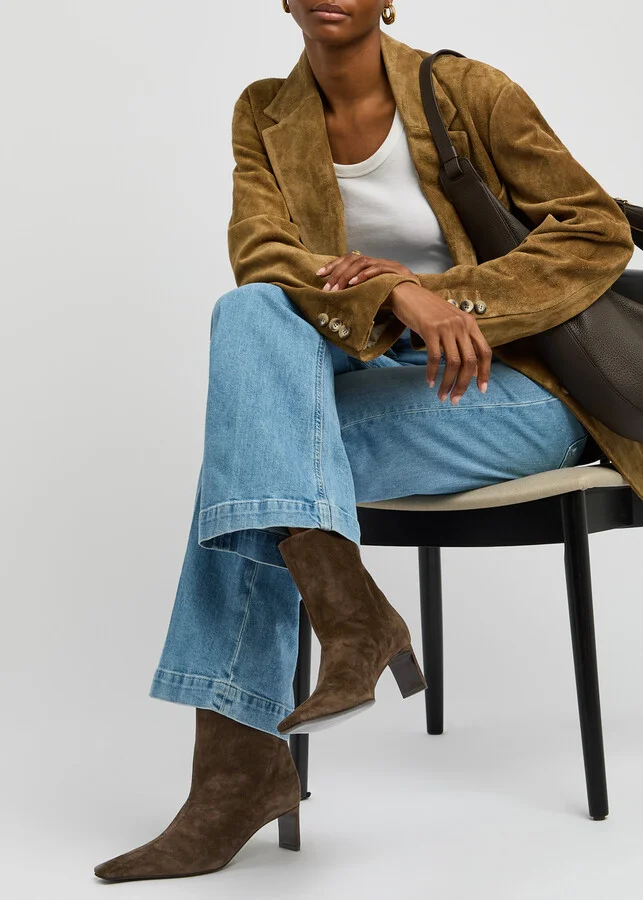 Khaite Ona 55 Suede Ankle Boots - Image 5