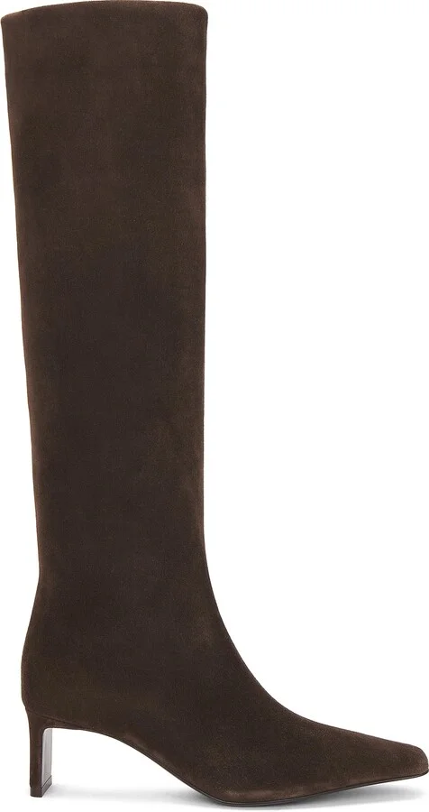 KHAITE Ona Knee High Boot in Brown