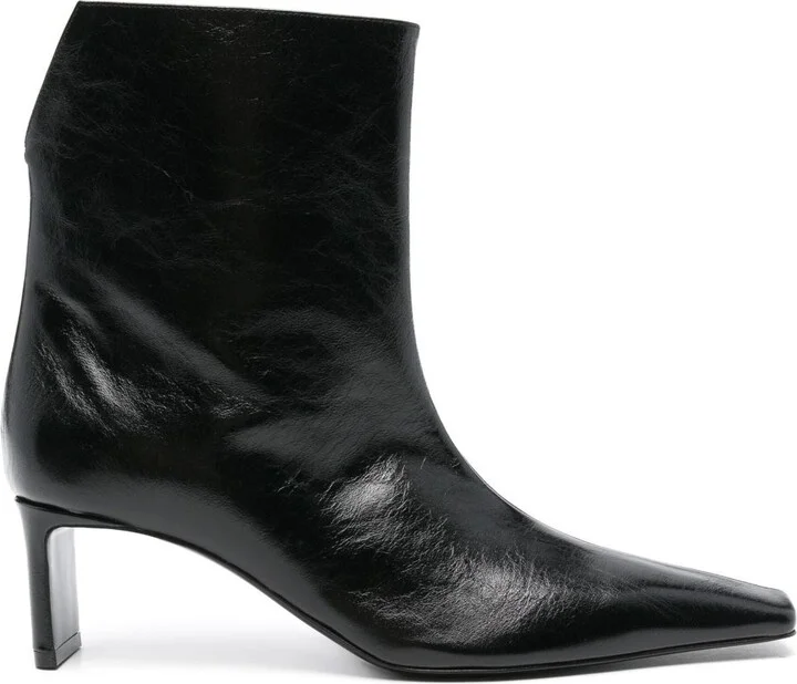 KHAITE Ona Leather Ankle Boots