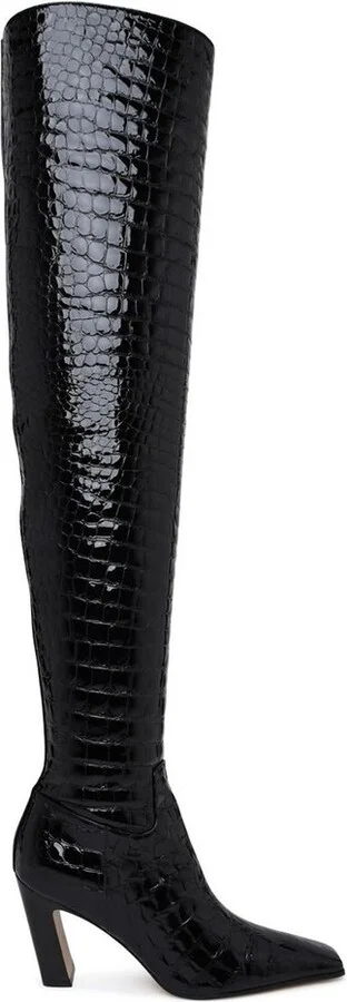 Khaite Pointed-Toe High Knee Boots