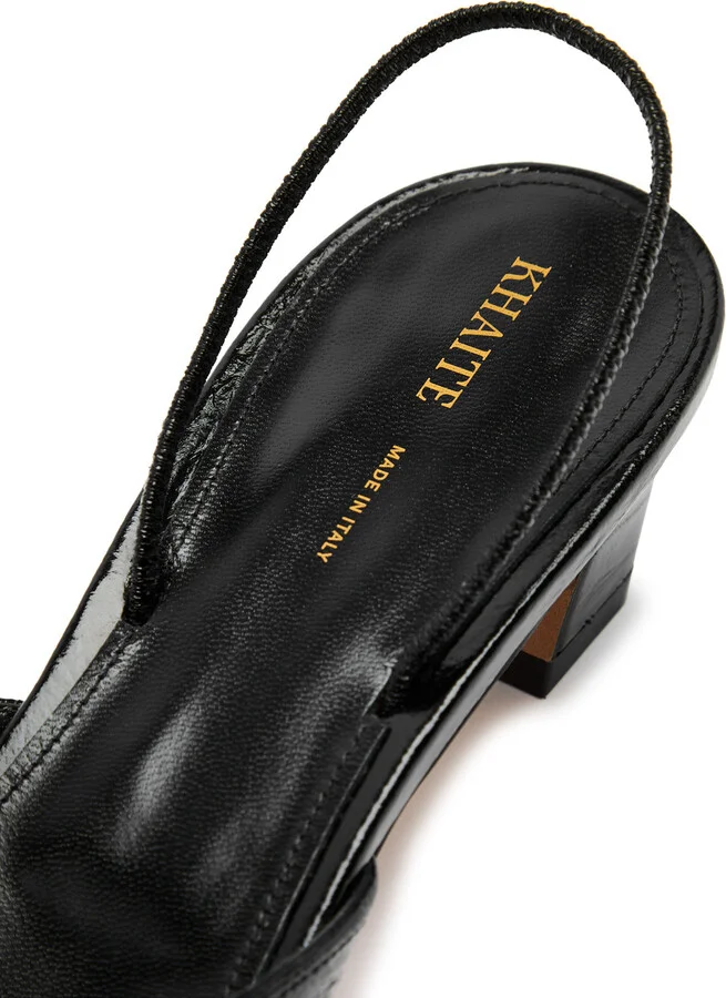 Khaite Roosevelt 40 Patent Leather Slingback Pumps - Image 4