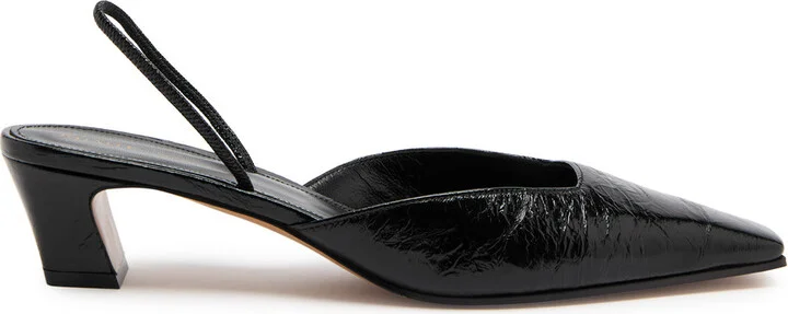 Khaite Roosevelt 40 Patent Leather Slingback Pumps