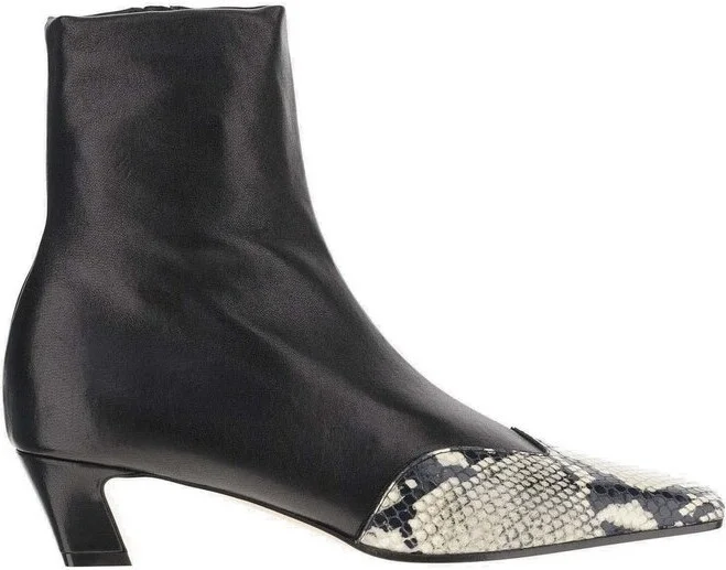 Khaite Square Toe Ankle Boots