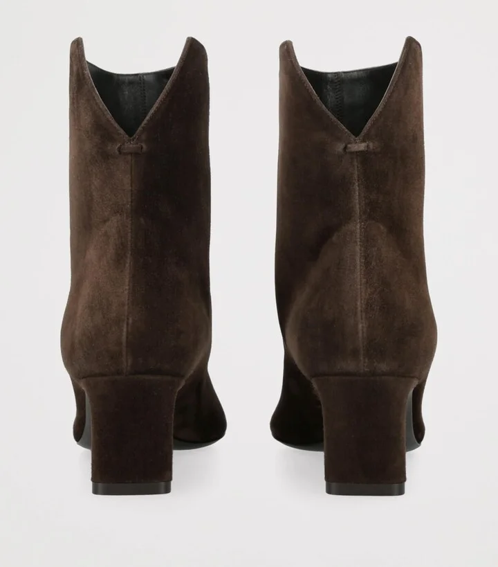 Khaite Suede Ona Ankle Boots 55 - Image 2