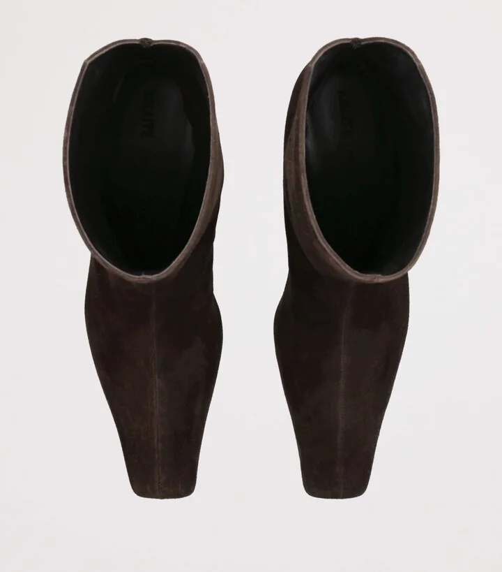 Khaite Suede Ona Ankle Boots 55 - Image 4
