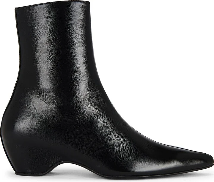 KHAITE Sybil Ankle Boot in Black