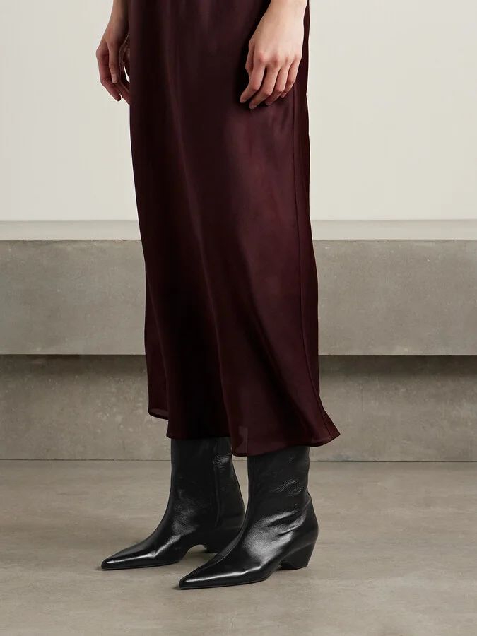 KHAITE - Sybil Glossed-leather Knee Boots - Black - Image 2
