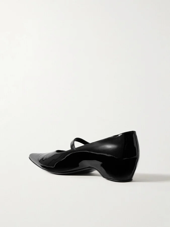 KHAITE - Sybil Patent-leather Mary Jane Pumps - Black - Image 3