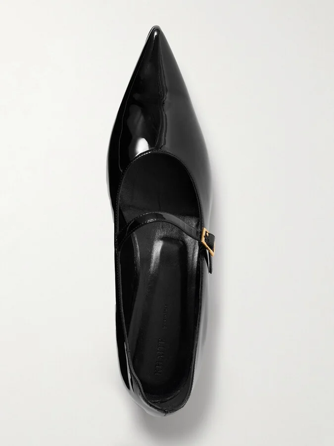 KHAITE - Sybil Patent-leather Mary Jane Pumps - Black - Image 5