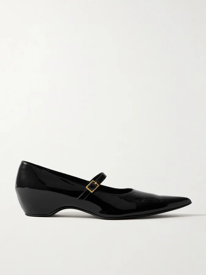 KHAITE - Sybil Patent-leather Mary Jane Pumps - Black