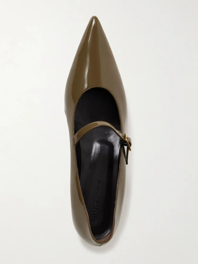 KHAITE - Sybil Patent-leather Mary Jane Pumps - Green - Image 5