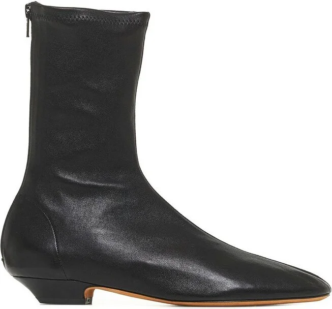 Khaite The Apollo Round Toe Ankle Boots