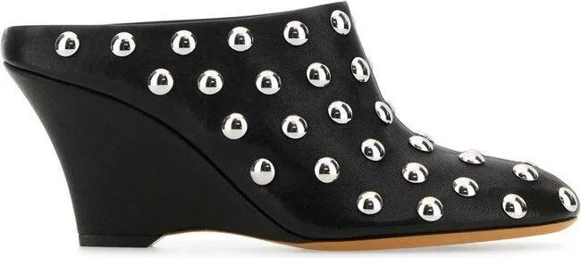 Khaite The Apollo Stud-Embellished Slip-On Mules