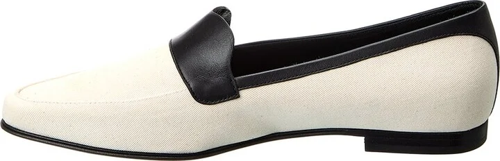 Khaite The Pippen Canvas & Leather Loafer - Image 2
