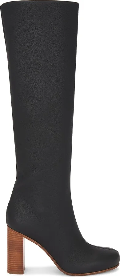 KHAITE Willow Knee High 90 Boot in Black