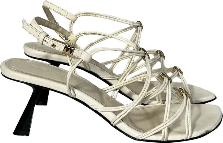 KHAITE Women's Leather Louisa Strappy Sandal Heel (Authentic Pre-Loved)