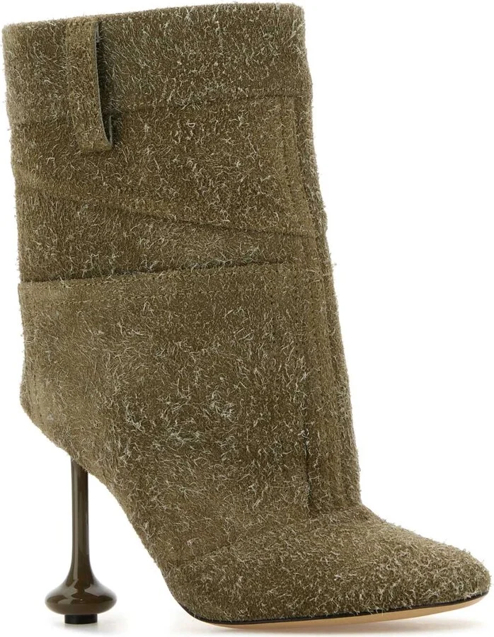 Khaki Suede Toy Panta Ankle Boots - Image 2