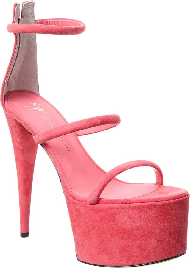 Khalifa Slim Tall 90 Suede Platform Sandal