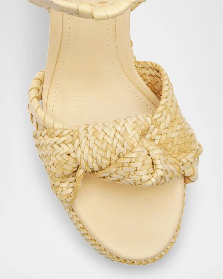 Khari Knotted Leather Ankle-Strap Platform Sandals - Image 5